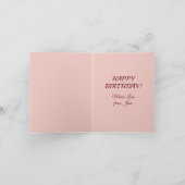 Schönes Schneeaul, rosa Blume. Bearbeitbarer Name (Innenseite)