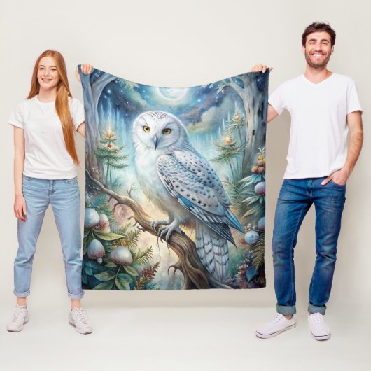 Schönes Schneeauwl Fleecedecke (Beispiel)