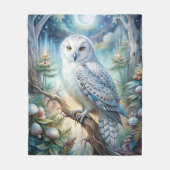 Schönes Schneeauwl Fleecedecke (Vorderseite)