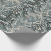Schönes schneesicheres Pine Wrapping Paper Geschenkpapier (Ecke)