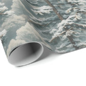 Schönes schneesicheres Pine Wrapping Paper Geschenkpapier (Rolleneckpunkt)