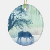 Schönes Schneesportaritat Keramik Ornament (Links)