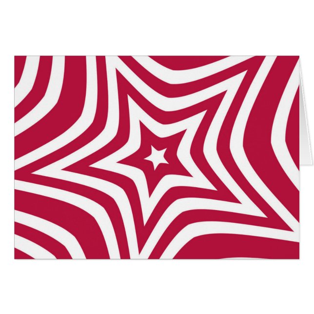 Schönes, schönes Star-Design in Rot und Weiß (Vorderseite (Horizontal))