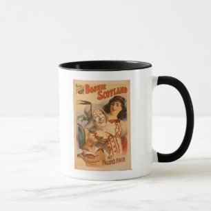 Schönes Schottland auf dem Jahrmarkt Clown-Theater Tasse