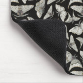 Schönes Schwarz Beige Moth Butterfly Muster Mousepad (Ecke)