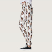 Schönes Schwarz Mädchen Engelsmuster Design  Leggings (Links)