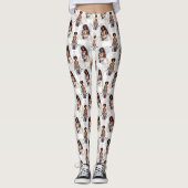 Schönes Schwarz Mädchen Engelsmuster Design  Leggings (Vorderseite)