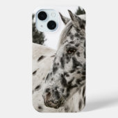 Schönes Schwarz-Weiß Appaloosa Pferd, Western Case-Mate iPhone Hülle (Rückseite)