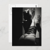 Schönes Schwarz-Weiß-Dessous-Foto Postkarte (Vorne/Hinten)