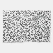 Schönes Schwarz-Weiß-Handtuch Küchentuch (Horizontal)