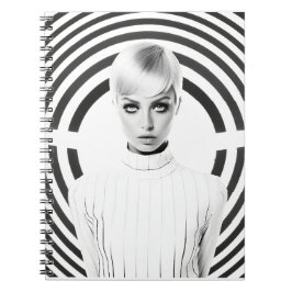 Schönes Schwarz-Weiß-Portrait Notizblock