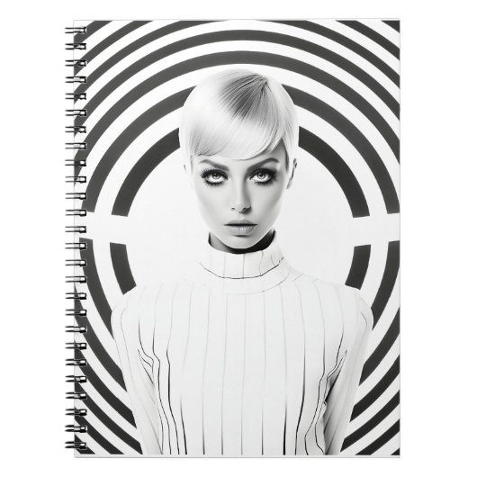 Schönes Schwarz-Weiß-Portrait Notizblock (Vorderseite)