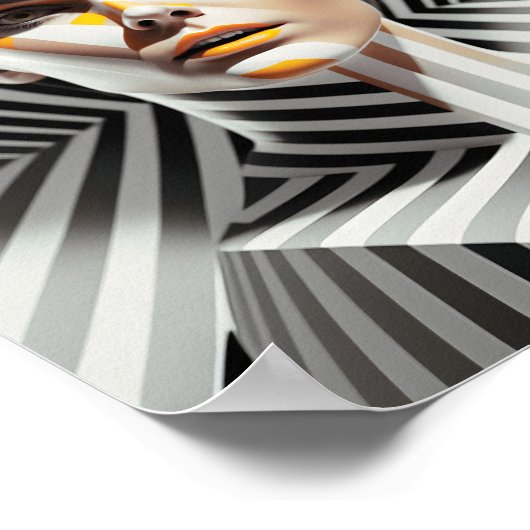 Schönes Schwarz-Weiß-Portrait Poster (Ecke)