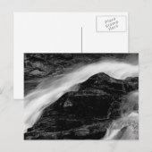 Schönes Schwarz-Weiß-Wasserfall Landschaft Foto Postkarte (Vorne/Hinten)