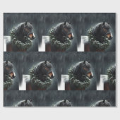 Schönes Schwarz-weißes Pferd Reittier Liebe Geschenkpapier (Flach)