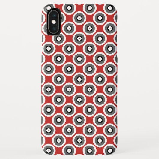 Schönes Schwarz-weißes Rotes Muster Case-Mate iPhone Hülle (Rückseite)