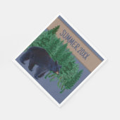 Schönes Schwarzbärenpapier Napkin Serviette (Ecke)