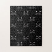 Schönes schwarze Katzen-Gewohnheits-Geschenk Puzzle (Vertikal)