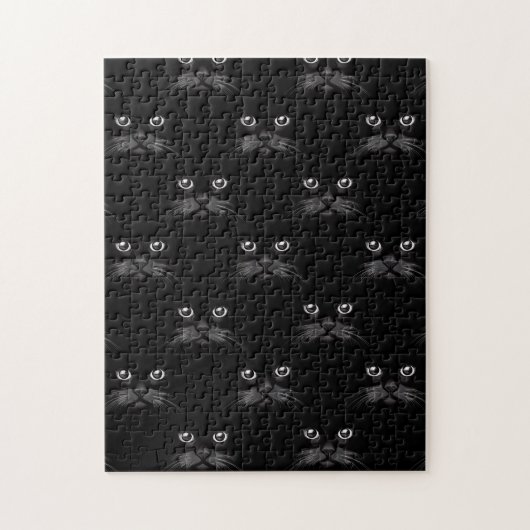 Schönes schwarze Katzen-Gewohnheits-Geschenk Puzzle (Vertikal)