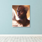 Schönes schwarzes Afrika Leinwanddruck (Insitu (Holzboden))