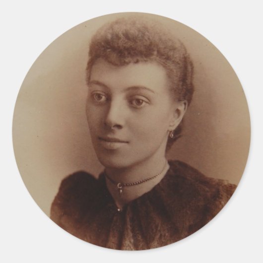 Schönes Schwarzes Foto Runder Aufkleber (Vorderseite)