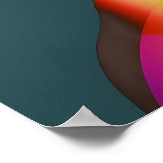 Schönes Schwarzes Haar 4 Panel Poster 40x40 (Ecke)