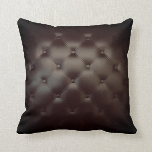 Schönes Schwarzes Leder Textur Kissen