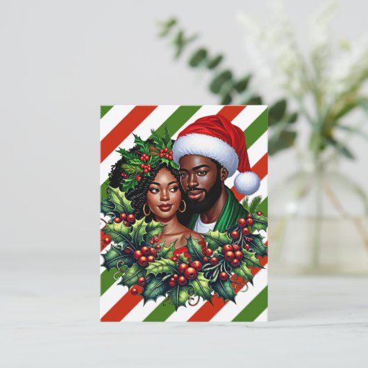 Schönes Schwarzes Paar Holstmauerwerk Dankeskarte (Stehend Vorderseite)