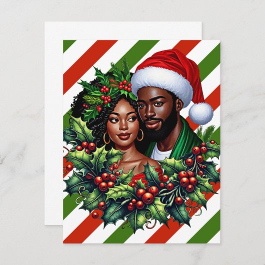 Schönes Schwarzes Paar Holstmauerwerk Dankeskarte (Vorne/Hinten)