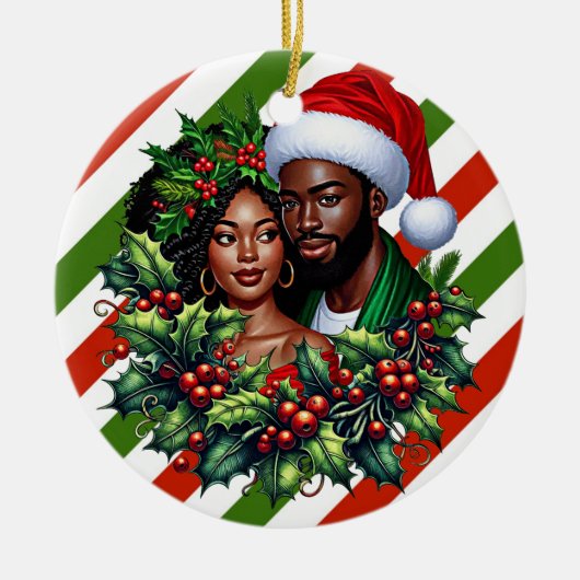 Schönes Schwarzes Paar Holstmauerwerk Keramik Ornament (Vorne)