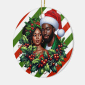 Schönes Schwarzes Paar Holstmauerwerk Keramik Ornament (Links)