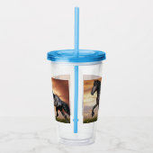 Schönes Schwarzes Pferd Acryltrinkbecher (Rechts)