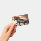 Schönes Schwarzes Pferd Ausweis (Handheld)