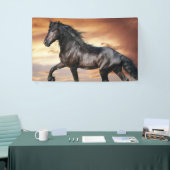 Schönes Schwarzes Pferd Banner (Messeveranstaltung)