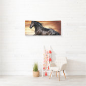 Schönes Schwarzes Pferd Banner (Insitu)