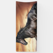 Schönes Schwarzes Pferd Banner (Vertikal)