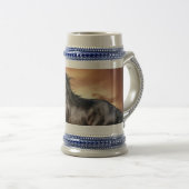 Schönes Schwarzes Pferd Bierglas (VorderseiteRechts)