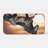 Schönes Schwarzes Pferd Case-Mate iPhone Hülle (Rückseite (Horizontal))
