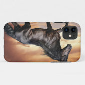 Schönes Schwarzes Pferd Case-Mate iPhone Hülle (Rückseite (Horizontal))