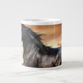 Schönes Schwarzes Pferd Jumbo-Tasse (Vorderseite)