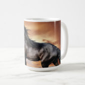 Schönes Schwarzes Pferd Kaffeetasse (VorderseiteRechts)