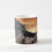 Schönes Schwarzes Pferd Kaffeetasse (Mittel)
