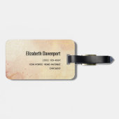 Schönes Schwarzes Pferd Kopf Portrait Wasserfarbe Gepäckanhänger (Rückseite horizontal)