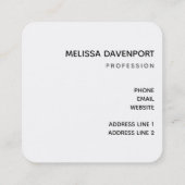 Schönes Schwarzes Pferd Kopf Portrait Wasserfarbe Quadratische Visitenkarte (Rückseite)