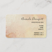 Schönes Schwarzes Pferd Kopf Portrait Wasserfarbe Visitenkarte (Rückseite)