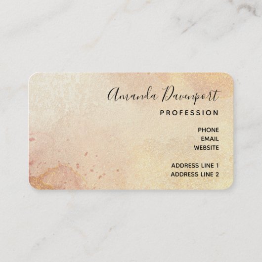 Schönes Schwarzes Pferd Kopf Portrait Wasserfarbe Visitenkarte (Rückseite)