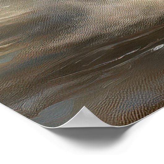 Schönes Schwarzes Pferd Poster (Ecke)