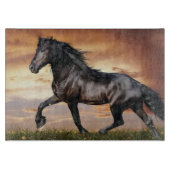Schönes Schwarzes Pferd Schneidebrett (Vorderseite)