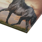 Schönes Schwarzes Pferd Schneidebrett (Ecke)