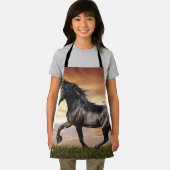 Schönes Schwarzes Pferd Schürze (Insitu)